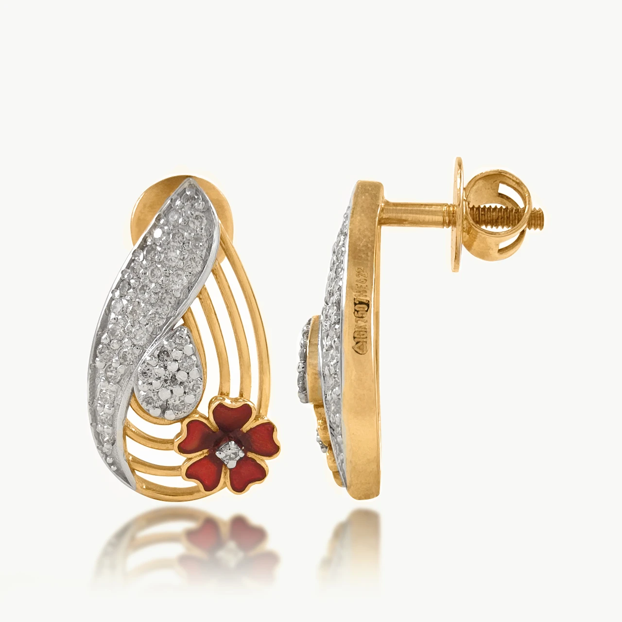 Magnificent Rose Diamond Earrings