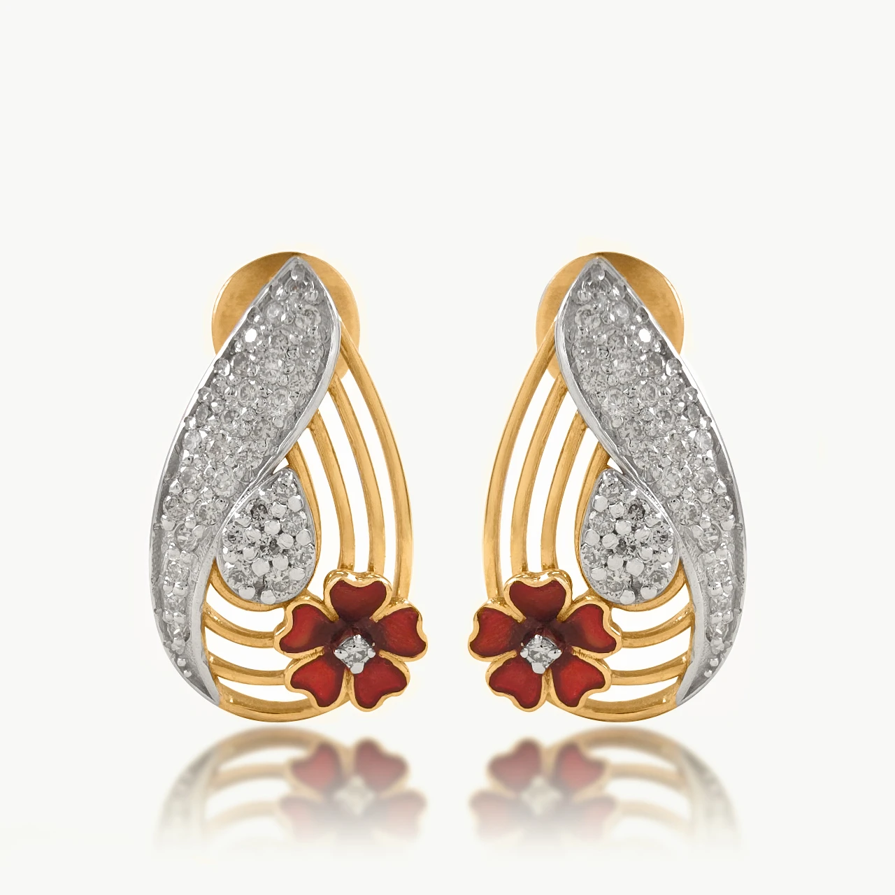 Magnificent Rose Diamond Earrings