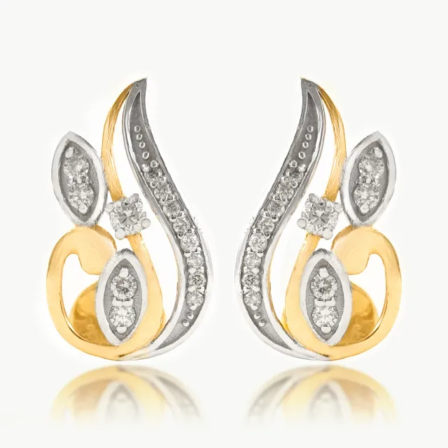 Amos Pear Shape Diamond Designer Stud Earring