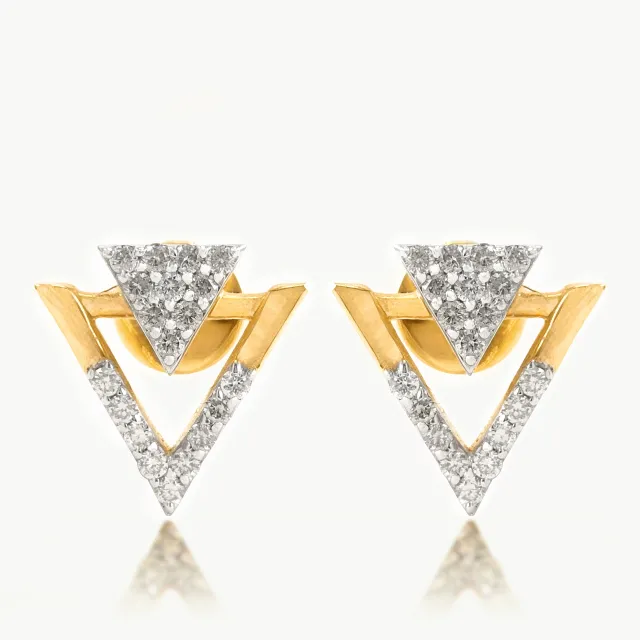 Anna V-Shape Diamond Earrings