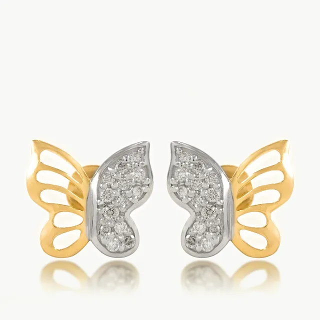 Beautiful Butterfly Design Diamond Earring
