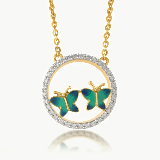 Butterfly Bliss Diamond Mini-Necklace