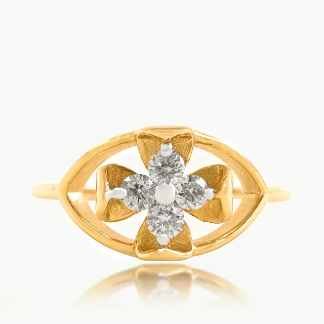 Circular Flower Designer Diamond Ring