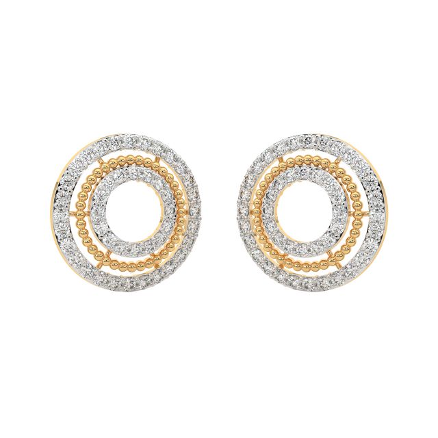 Whirl Design Diamond Earrings