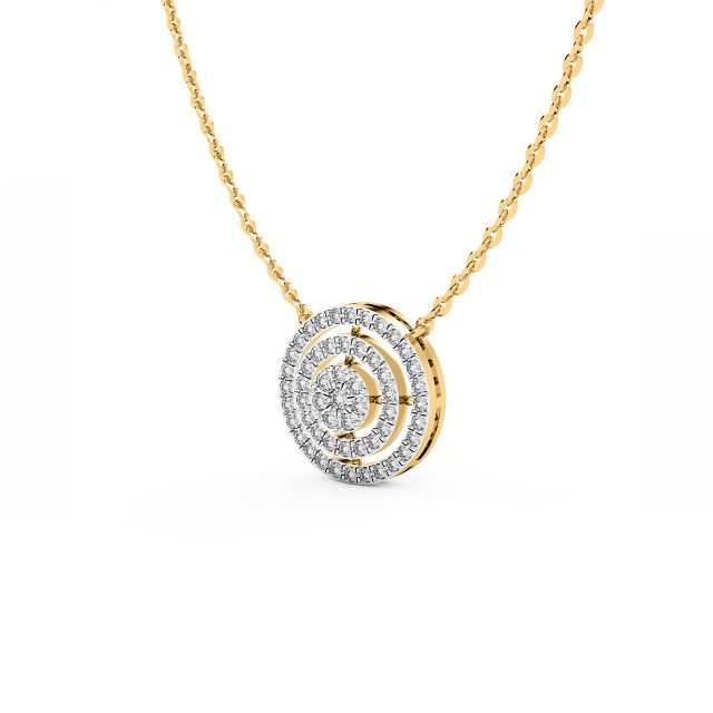 Triple Circle Diamond Pendant