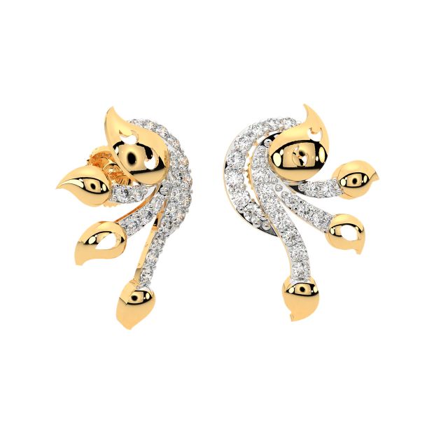 Jessie Round Diamond Stud Earrings