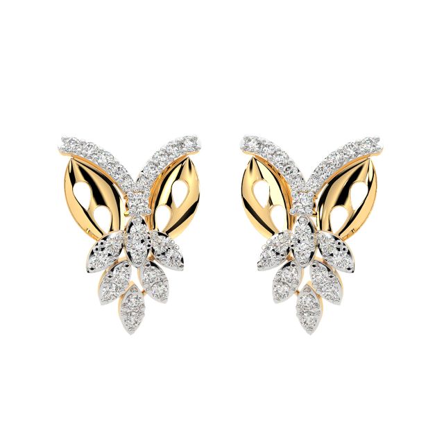 Macey Round Diamond Stud Earrings