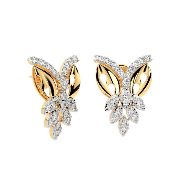 Macey Round Diamond Stud Earrings