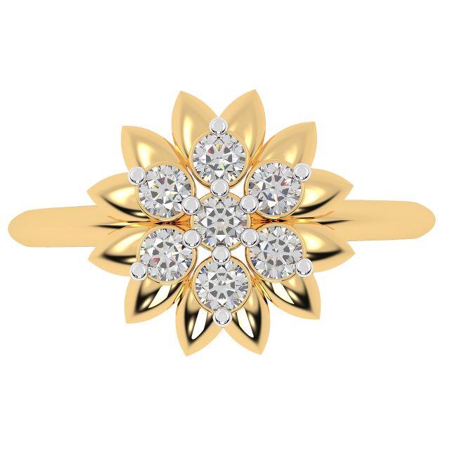 Gold Elegant Design Diamond Ring
