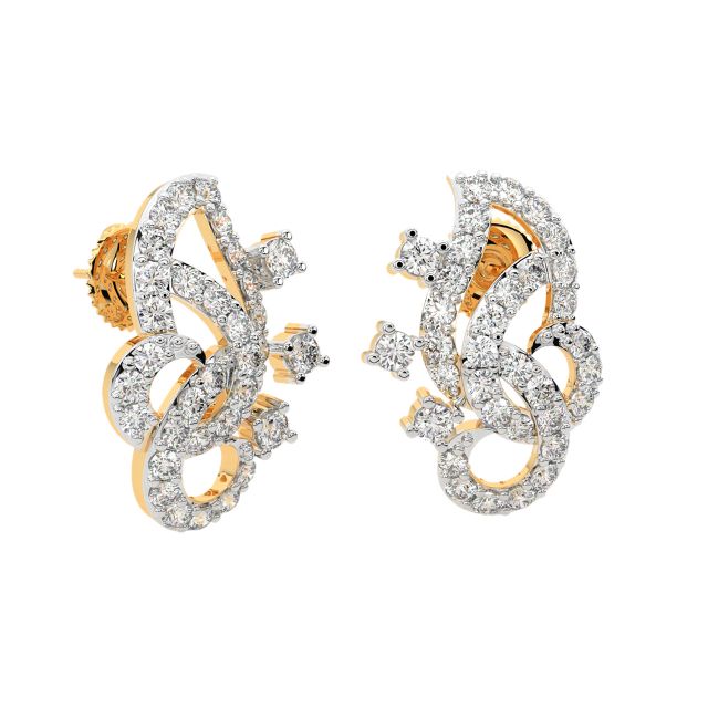 Jasmine Round Diamond Stud Earrings