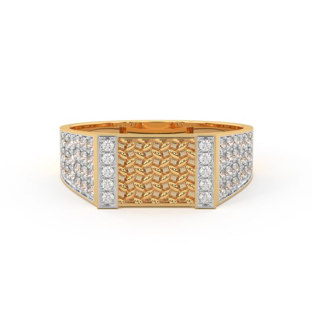 Overlap Diamond Engagement Ring For Men