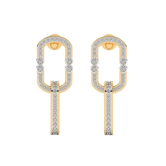 Layering Design Diamond Earrings