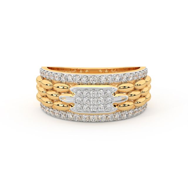 Decorative Diamond Men's Ring