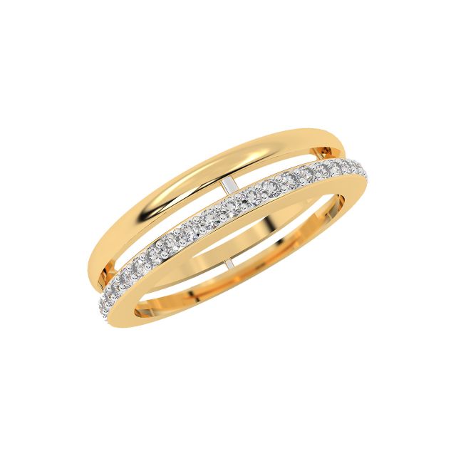 Double Tone Diamond Ring