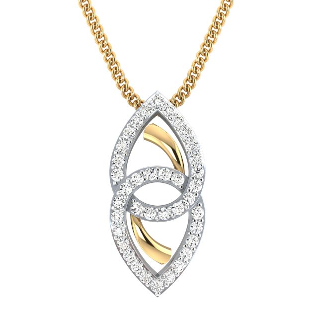 Angee Round Diamond Office Wear Pendant