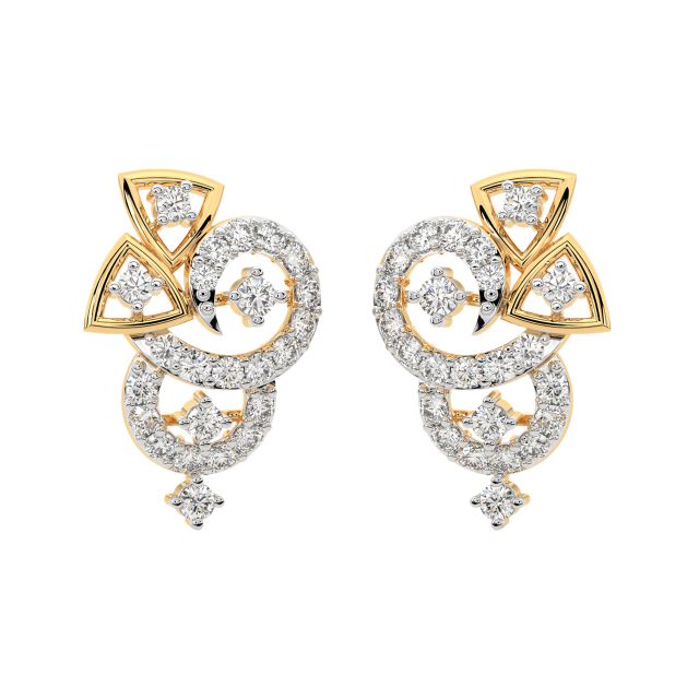 Nelia Round Diamond Stud Earrings