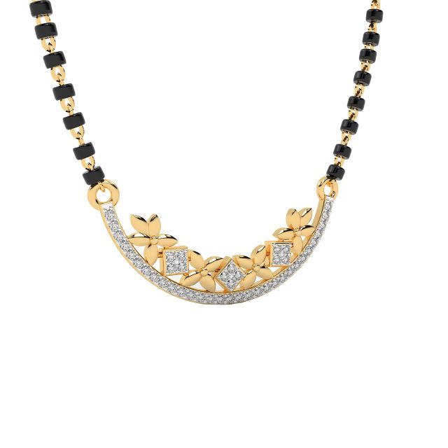 Elegant Diamond Mangalsutra with Chain For Her