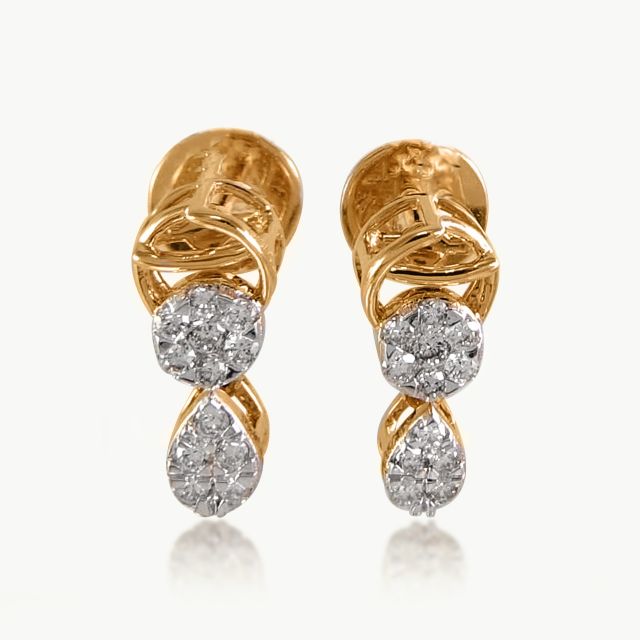 Zivah Diamond Studded Round Earrings