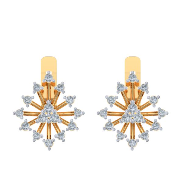 Nancy Round Diamond Bali Earrings