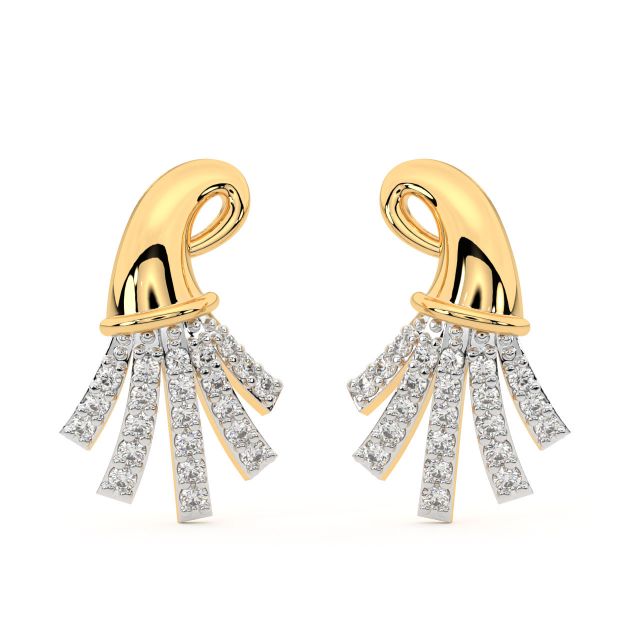 Wilma Round Diamond Stud Earrings
