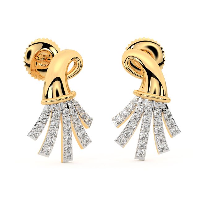 Wilma Round Diamond Stud Earrings