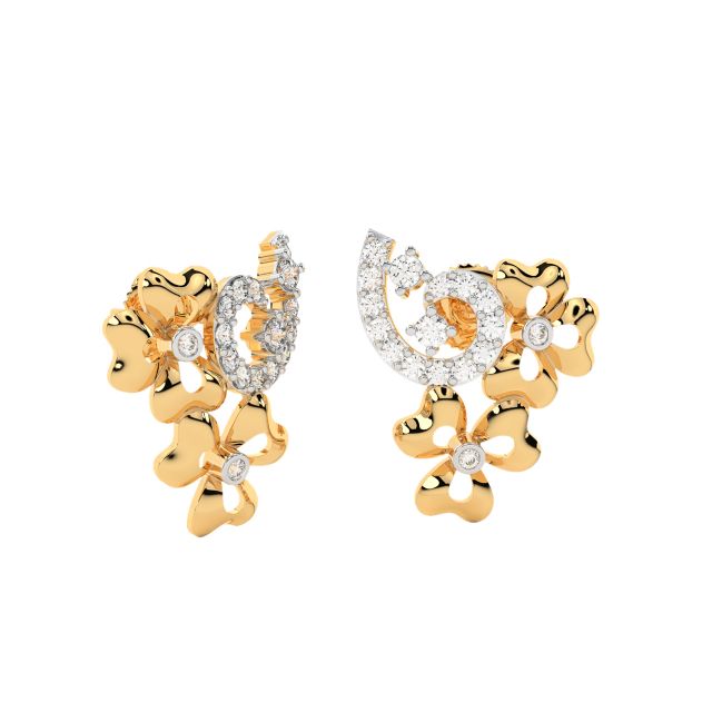 Qabil Round Diamond Stud Earrings
