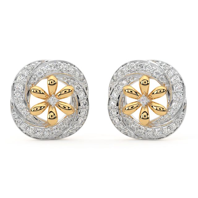 Mirke Round Diamond Stud Earrings