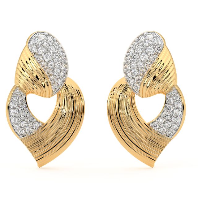 Leba Round Diamond Stud Earrings