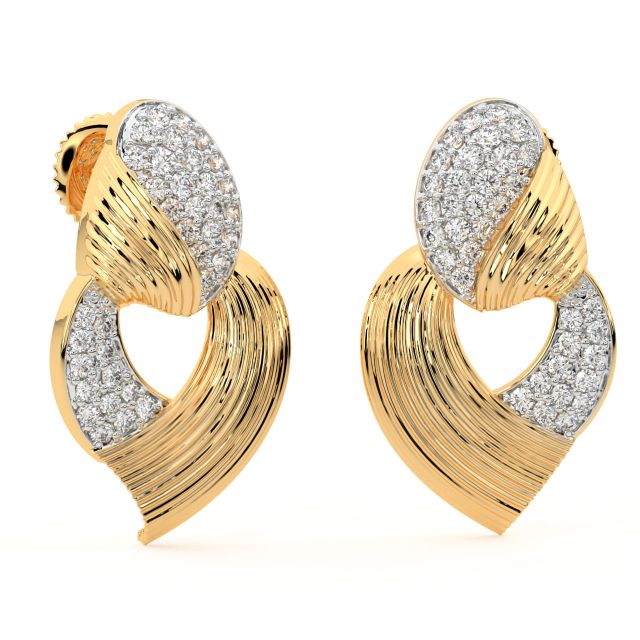 Leba Round Diamond Stud Earrings