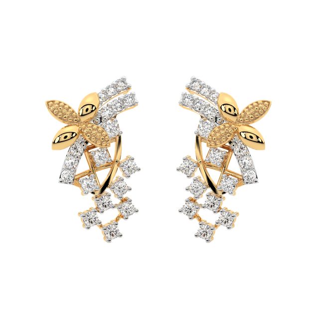 Cera Round Diamond Stud Earrings