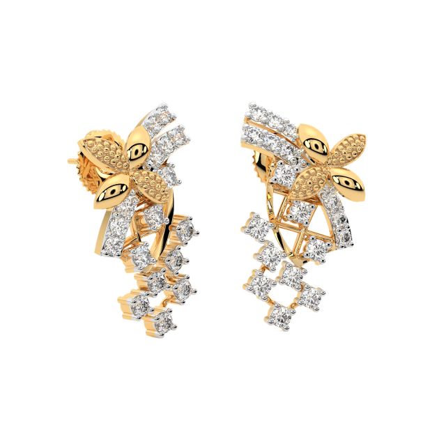 Cera Round Diamond Stud Earrings