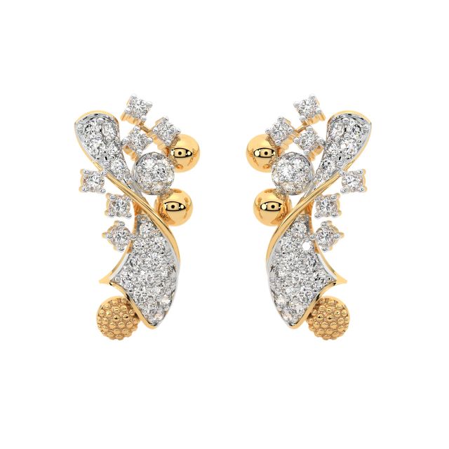 Elita Round Diamond Stud Earrings