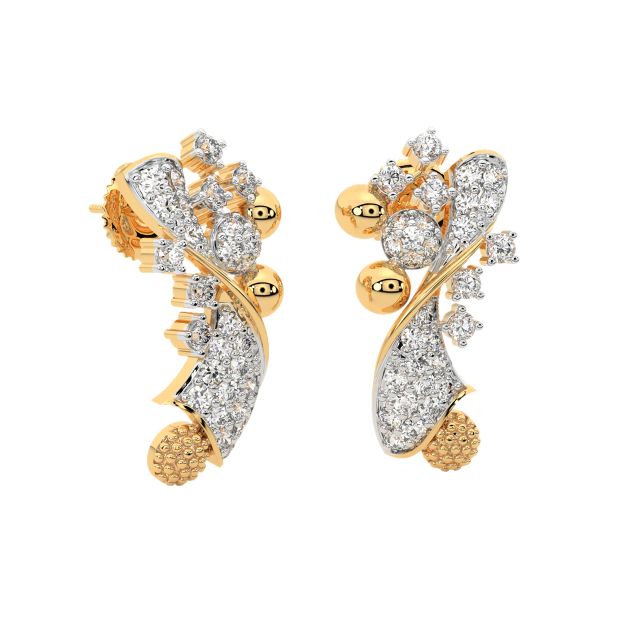 Elita Round Diamond Stud Earrings