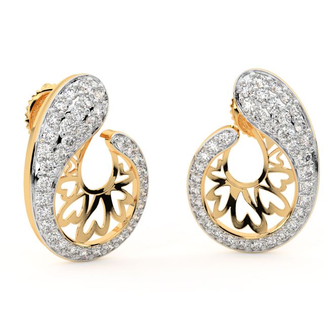 Enye Round Diamond Stud Earrings