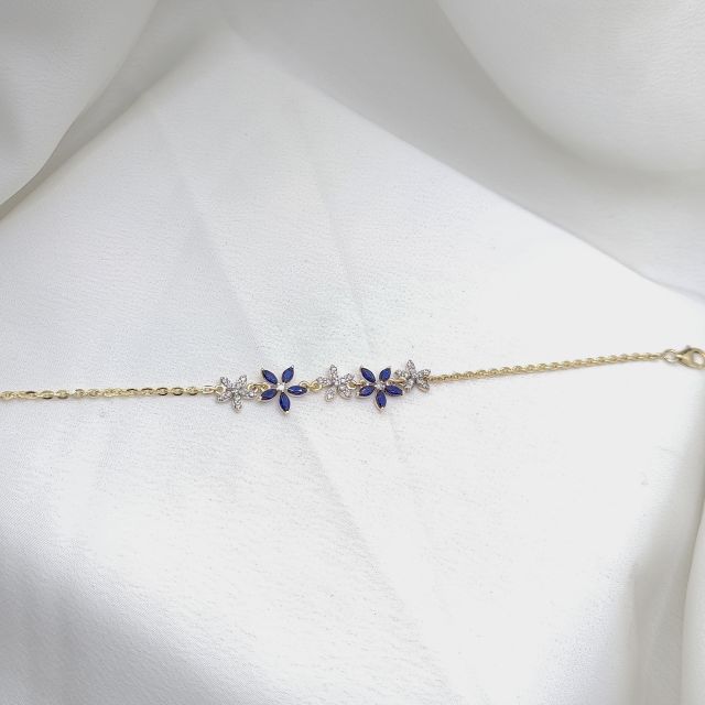 Rachel Flower Design Chain Bracelet