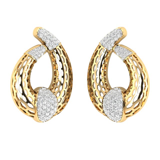 Ninon Round Diamond Stud Earrings