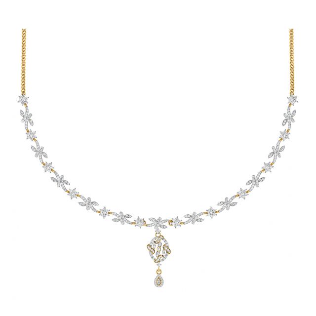 Garvita Round Diamond Necklace For Her