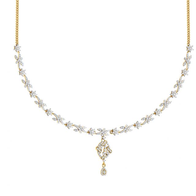 Garvita Round Diamond Necklace For Her
