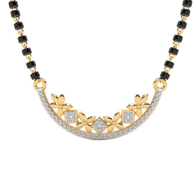 Elegant Diamond Mangalsutra with Chain For Her
