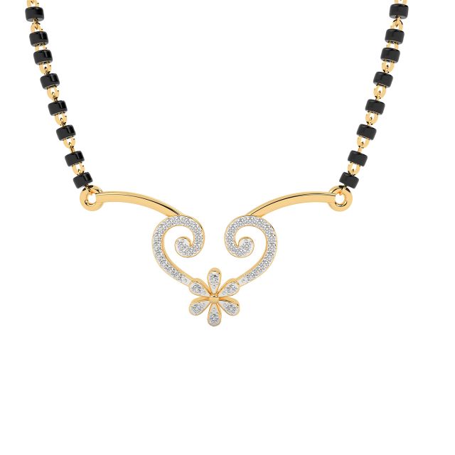 Stylish Design Diamond Mangalsutra with Chain