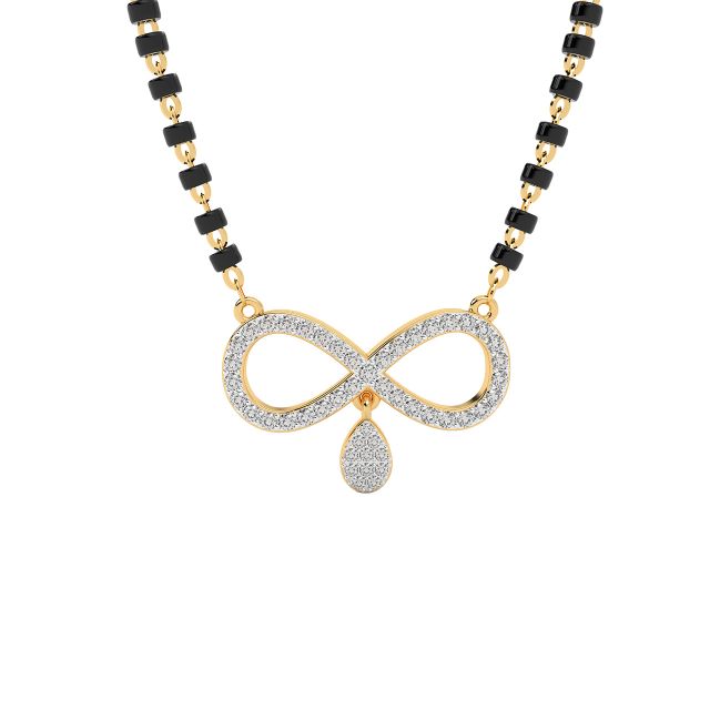 Trending Infinity Design Diamond Mangalsutra with Chain