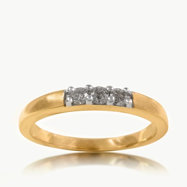 Three Stone Diamond Engagement Ring