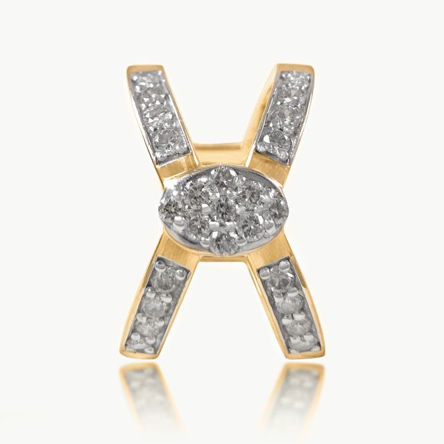 Avan Designer Cross Band Diamond Ring