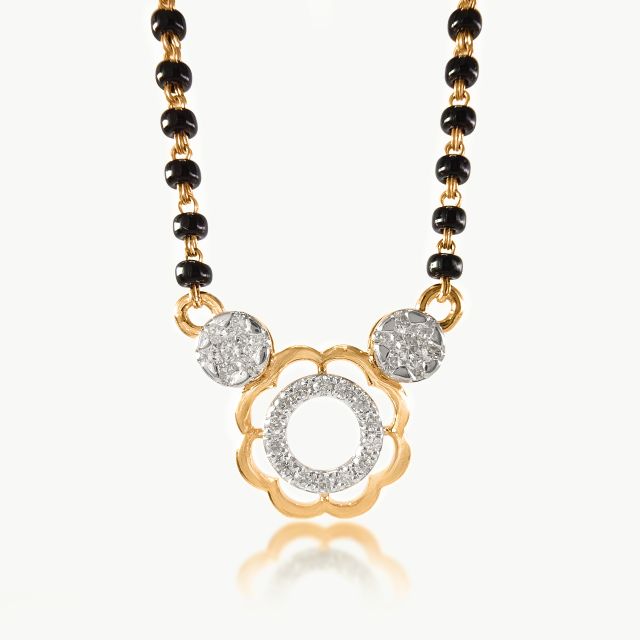 Zunaira Round Diamond Mangalsutra with Chain