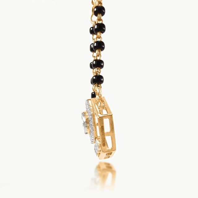 Dual Hex Diamond Mangalsutra with Chain