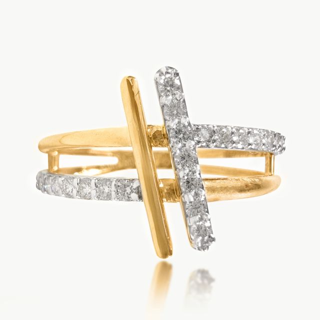 Parallel Promise Diamond Engagement Ring