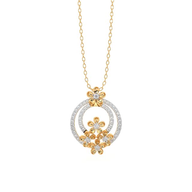 Charming Flower Diamond Pendant