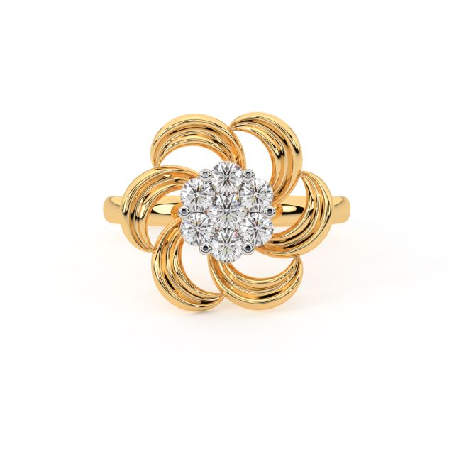 Rose Design Engagement Ring