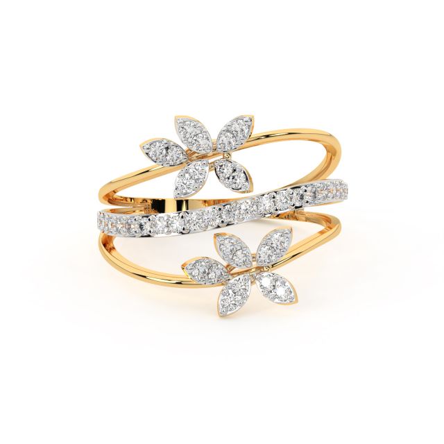 Fab & Floral Diamond Engagement Ring