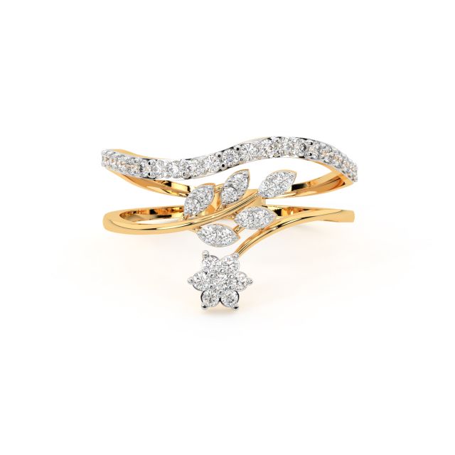 Twinkling Round Diamond Engagement Ring